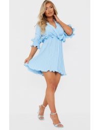 Frill detail clearance pleated skater dress