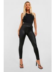 Waist Cinching Leather Look Leggings