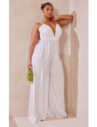 Cross back cheap wide leg jumpsuit