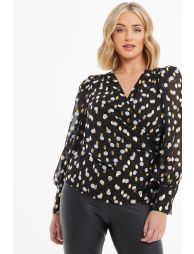 Quiz polka dot top top