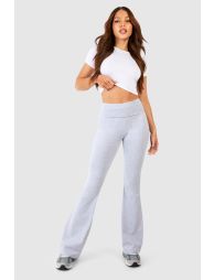 Women's Plus Cotton Jersey Folded Waistband Yoga Flares