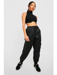 Petite Woven Front Seam Detail Cargo Jogger