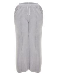 Plt Shape Grey Shape Wide Leg Seam Detail Sweatpants