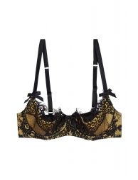 Jaquelina Mustard Contrast Quarter Cup Bra