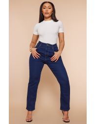 Shape Mid Wash High Waist Super Stretch Skinny Jeans