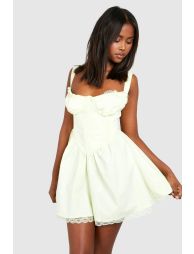 Shop Strappy Milkmaid Mini Dress - lemon Online in Libya Shop Strappy Milkmaid Mini Dress - lemon Online in Libya