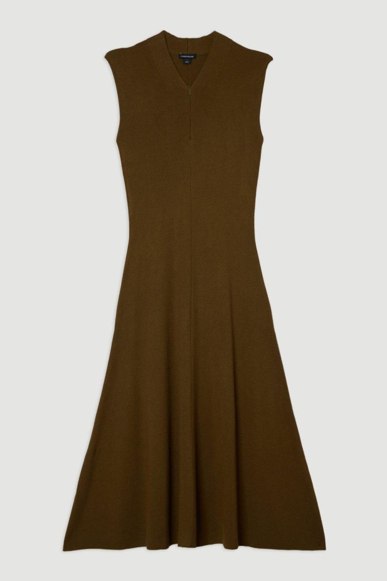 Viscose Blend Zip Front Sleeveless Knitted Midi Dress | Clothing | Dresses | Day Dresses Viscose Blend Zip Front Sleeveless Knitted Midi Dress | Clothing | Dresses | Day Dresses