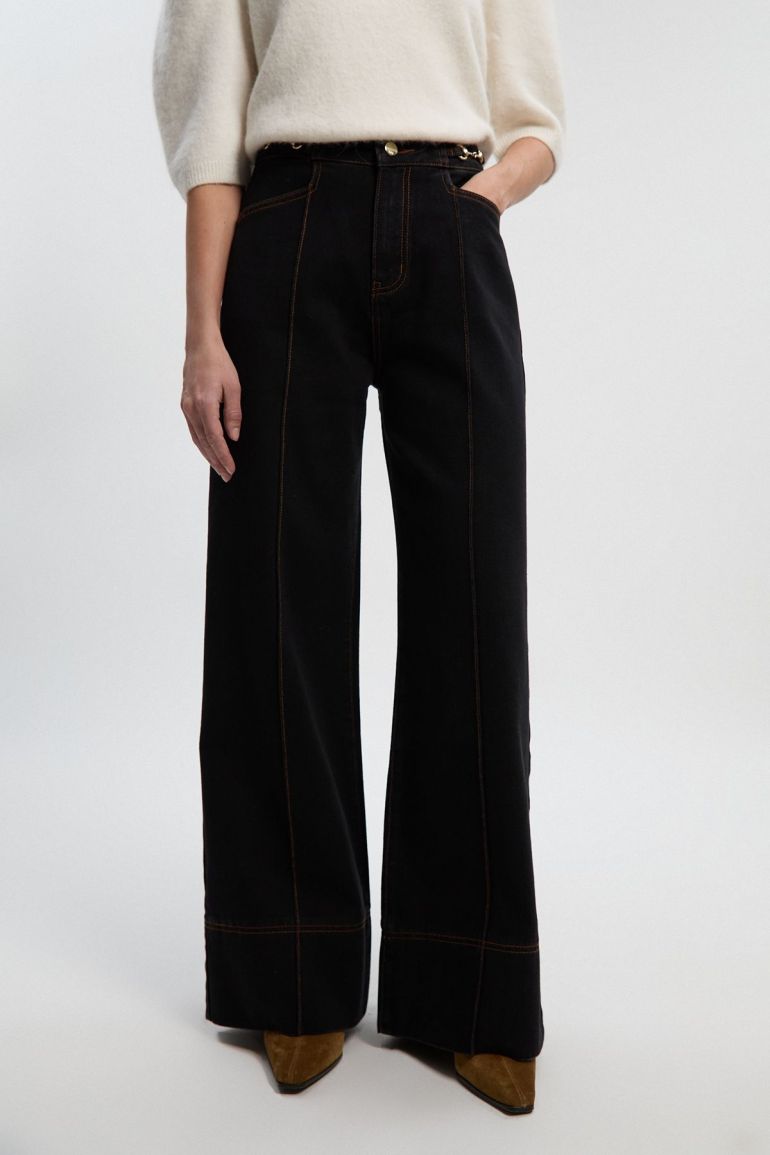Denim Snaffle Wide Leg Trouser | Clothing | Denim & Jeans Denim Snaffle Wide Leg Trouser | Clothing | Denim & Jeans