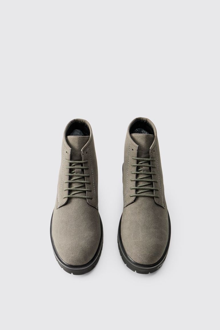 Boohooman Grey Suede Boots Boots | Faux Suede Chelsea Boot In Grey | boohooMAN main image 2