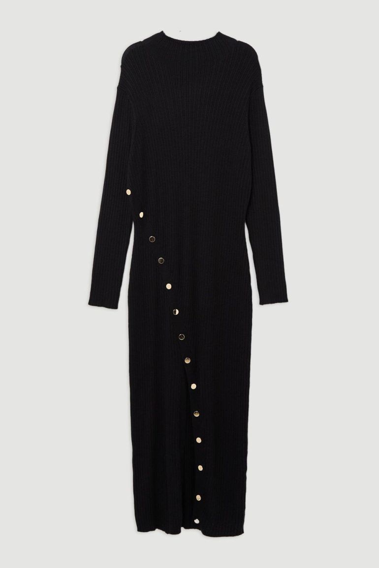Plus Size Viscose Blend Popper Detail Split Knit Midaxi Dress | Clothing | Plus Size | Dresses Plus Size Viscose Blend Popper Detail Split Knit Midaxi Dress | Clothing | Plus Size | Dresses