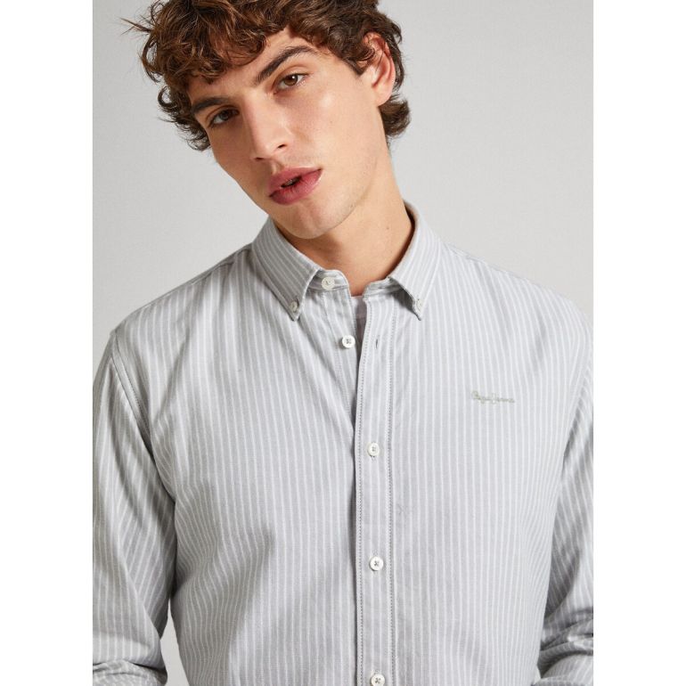 Striped Regular Fit Shirt in Cotton with Button-Down Collar | Clothing | Shirts Striped Regular Fit Shirt in Cotton with Button-Down Collar | Clothing | Shirts