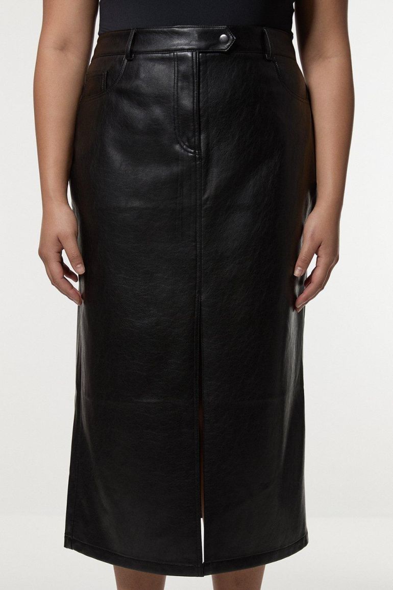 Plus Size Faux Leather Pencil Midaxi Skirt | Clothing | Plus Size | Skirts Plus Size Faux Leather Pencil Midaxi Skirt | Clothing | Plus Size | Skirts