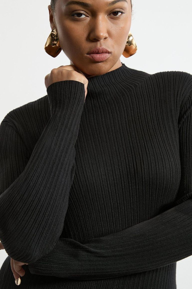 Plus Size Viscose Blend Popper Detail Split Knit Midaxi Dress | Clothing | Plus Size | Dresses Plus Size Viscose Blend Popper Detail Split Knit Midaxi Dress | Clothing | Plus Size | Dresses