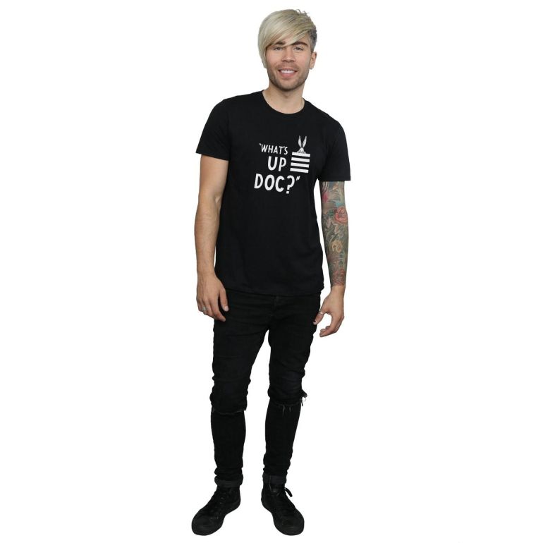 Looney Tunes Mens What´s Up Doc Bugs Bunny Striped Cotton T-Shirt - Black | Clothing | T-shirts & Polo Shirts Looney Tunes Mens What´s Up Doc Bugs Bunny Striped Cotton T-Shirt - Black | Clothing | T-shirts & Polo Shirts