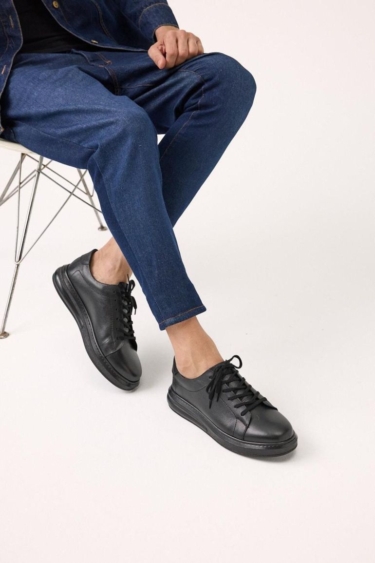 Genuine Leather Black Pedestrian Men display picture 3