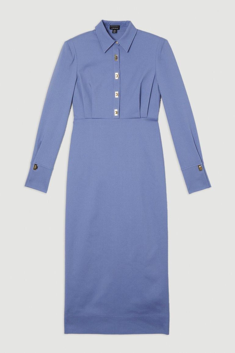 Techno Cotton Woven Maxi Dress With Clasp | Clothing | Dresses | Premium Dresses Techno Cotton Woven Maxi Dress With Clasp | Clothing | Dresses | Premium Dresses