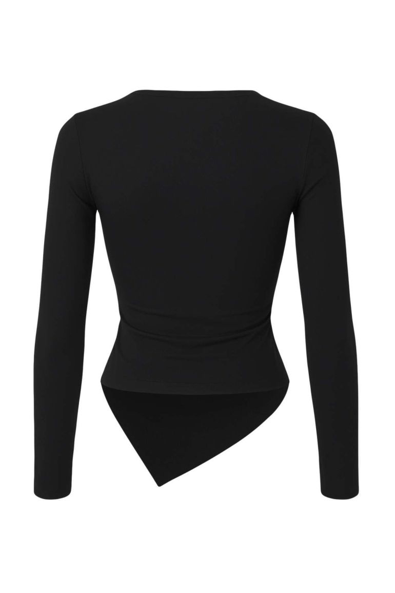 Black Asymmetrical Collar Detailed Body-Fitting Flexible Knitted Blouse | Clothing | Tops & Shirts | Tops & T-Shirts Black Asymmetrical Collar Detailed Body-Fitting Flexible Knitted Blouse | Clothing | Tops & Shirts | Tops & T-Shirts