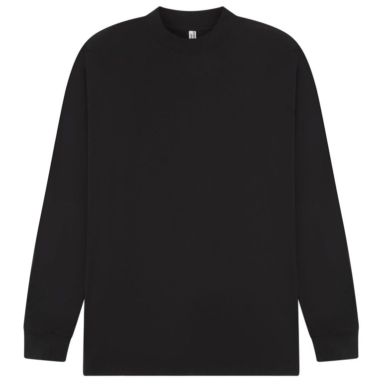 Casual Classics Adult Extended Neckline Tall Oversized Long-Sleeved T-Shirt - Black | Clothing | T-shirts & Polo Shirts Casual Classics Adult Extended Neckline Tall Oversized Long-Sleeved T-Shirt - Black | Clothing | T-shirts & Polo Shirts