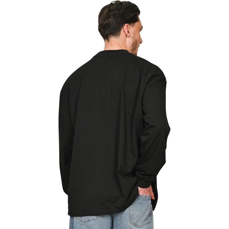 Casual Classics Adult Extended Neckline Tall Oversized Long-Sleeved T-Shirt - Black | Clothing | T-shirts & Polo Shirts Casual Classics Adult Extended Neckline Tall Oversized Long-Sleeved T-Shirt - Black | Clothing | T-shirts & Polo Shirts