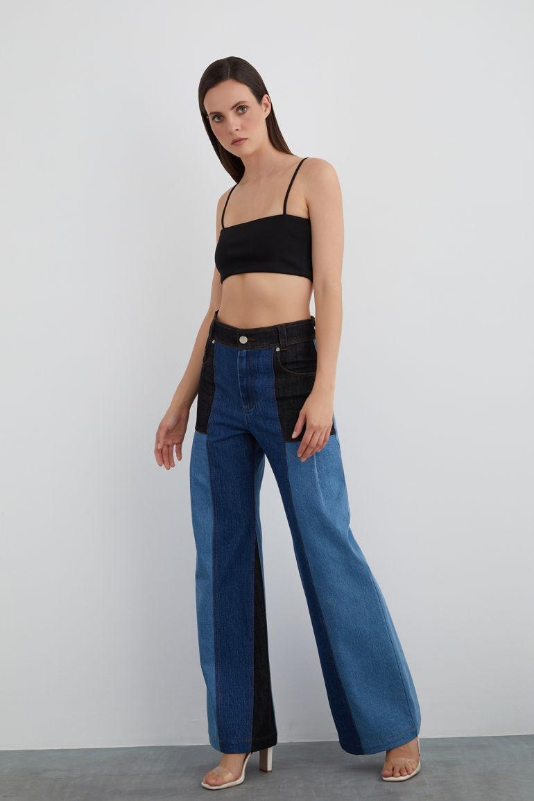Back Pocket Label Detail Multi-Piece Jean Pants | Clothing | Denim ...