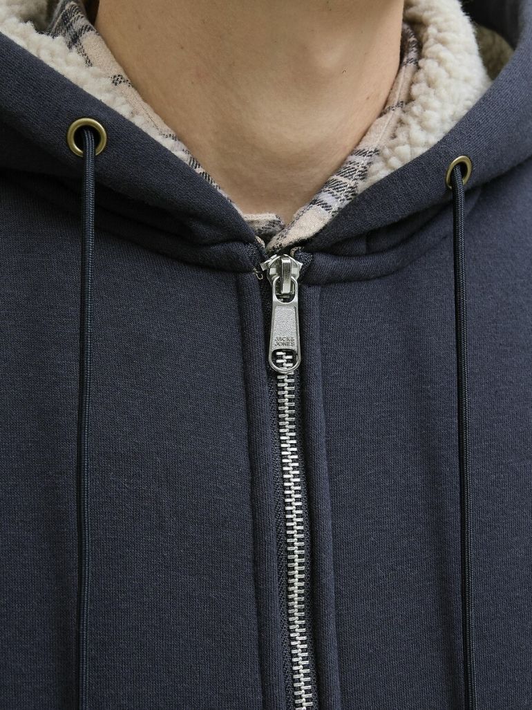 Zip-Up Hoodie in Cotton Mix with Fleece Lining | Clothing | Hoodies & Sweatshirts Zip-Up Hoodie in Cotton Mix with Fleece Lining | Clothing | Hoodies & Sweatshirts