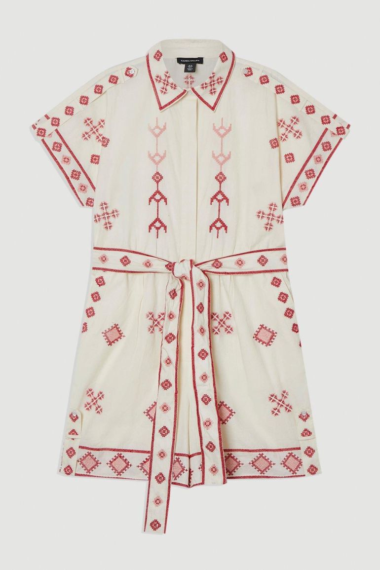 Cotton Embroidered Woven Playsuit | Clothing | Jumpsuits & Playsuits | Jumpsuits & Playsuits Cotton Embroidered Woven Playsuit | Clothing | Jumpsuits & Playsuits | Jumpsuits & Playsuits