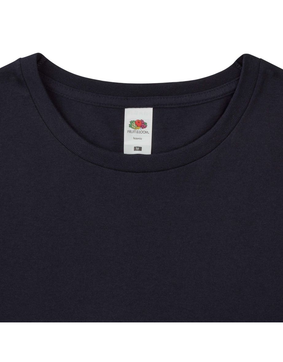 Fruit Of The Loom Mens Iconic 150 Long-Sleeved T-Shirt - Deep Navy - 3