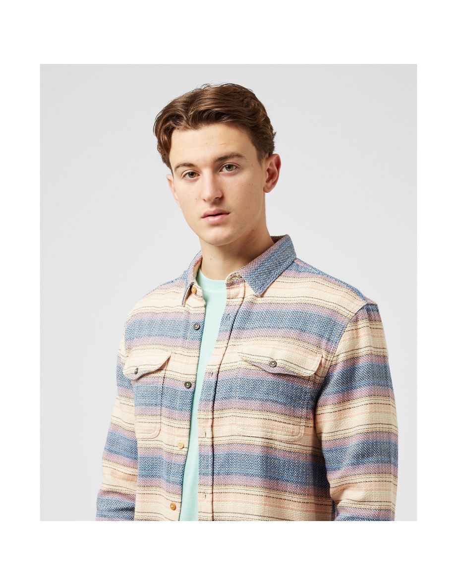 Men's Scotch & Soda Woven Overshirt in Blue - 4