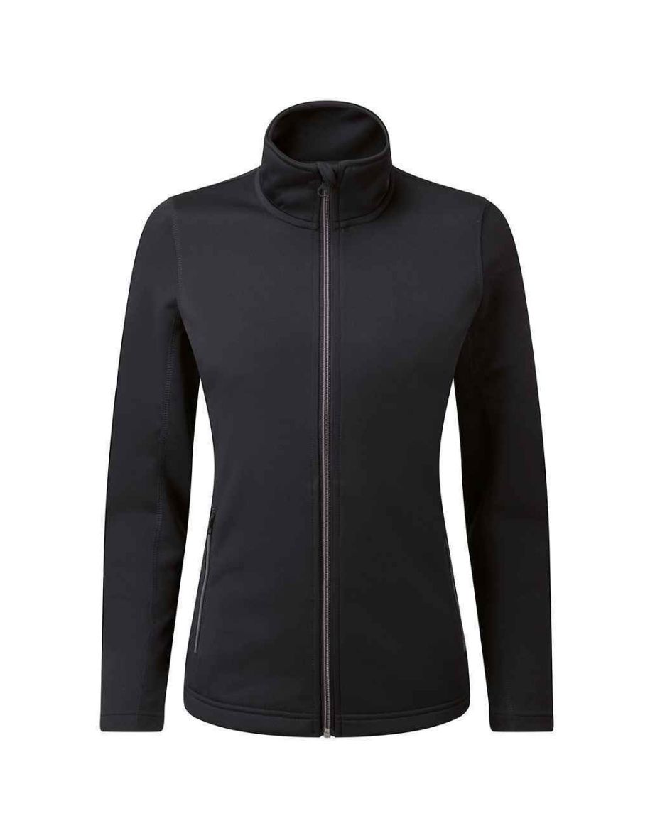 Premier Womens/Ladies Sustainable Zipped Jacket - Black