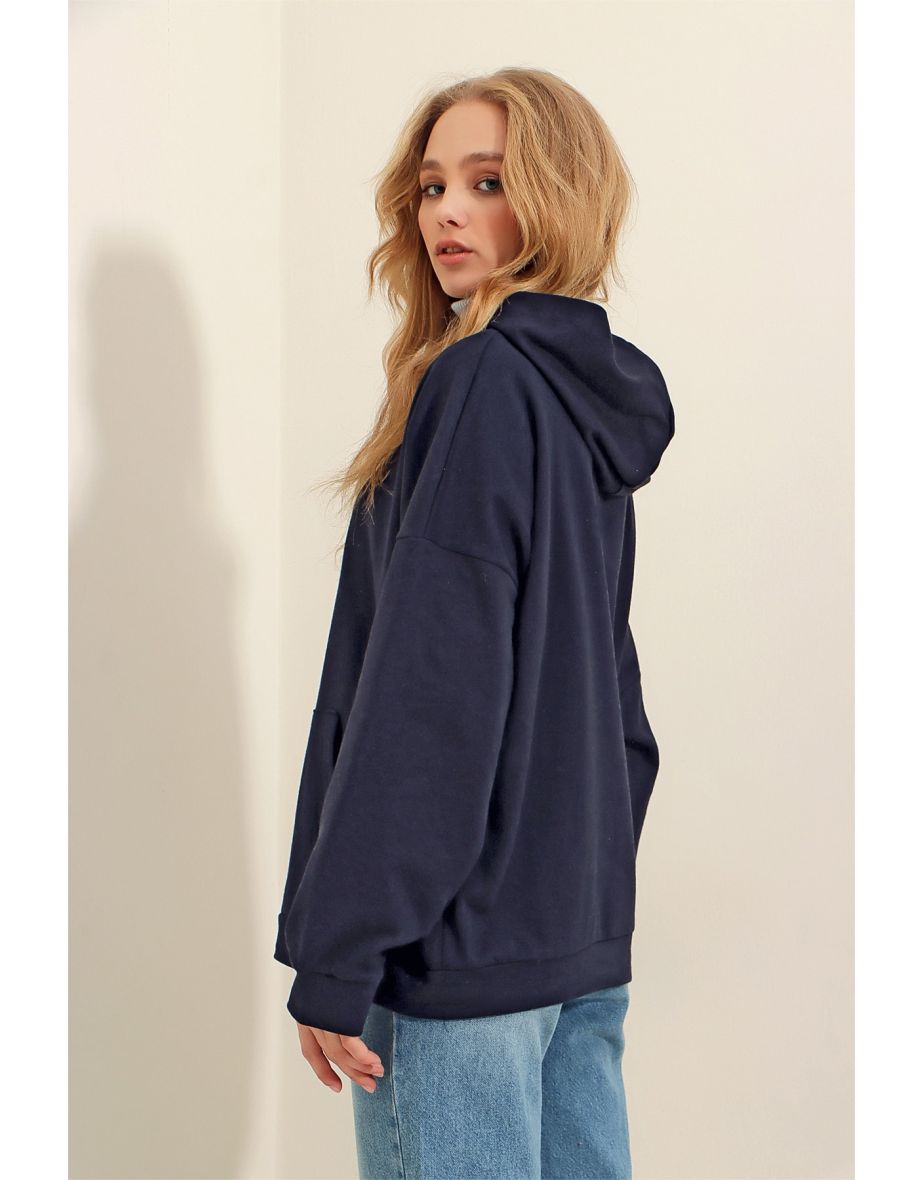 Navy blue hoodie womens cheap
