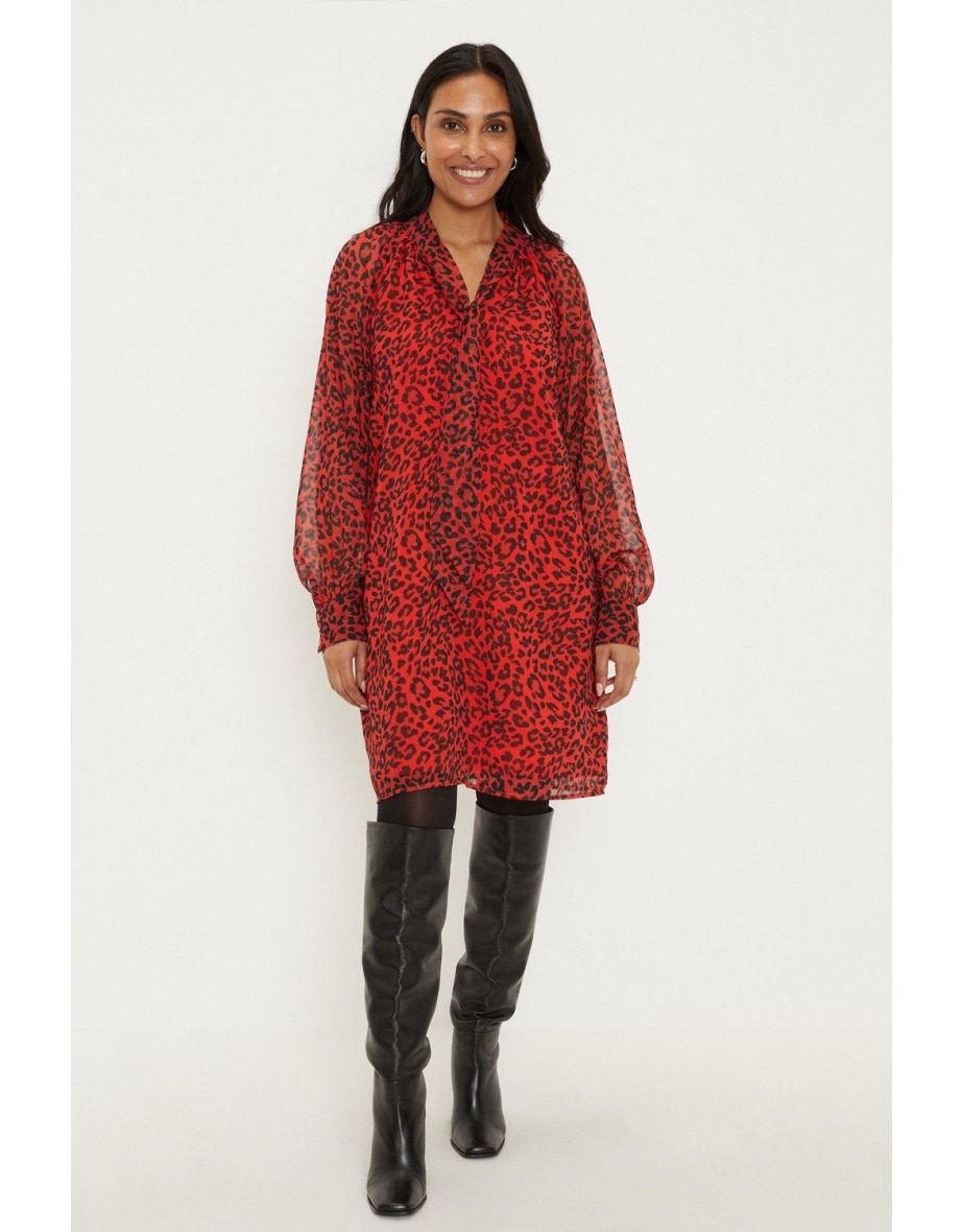 Wallis petite top animal print dress