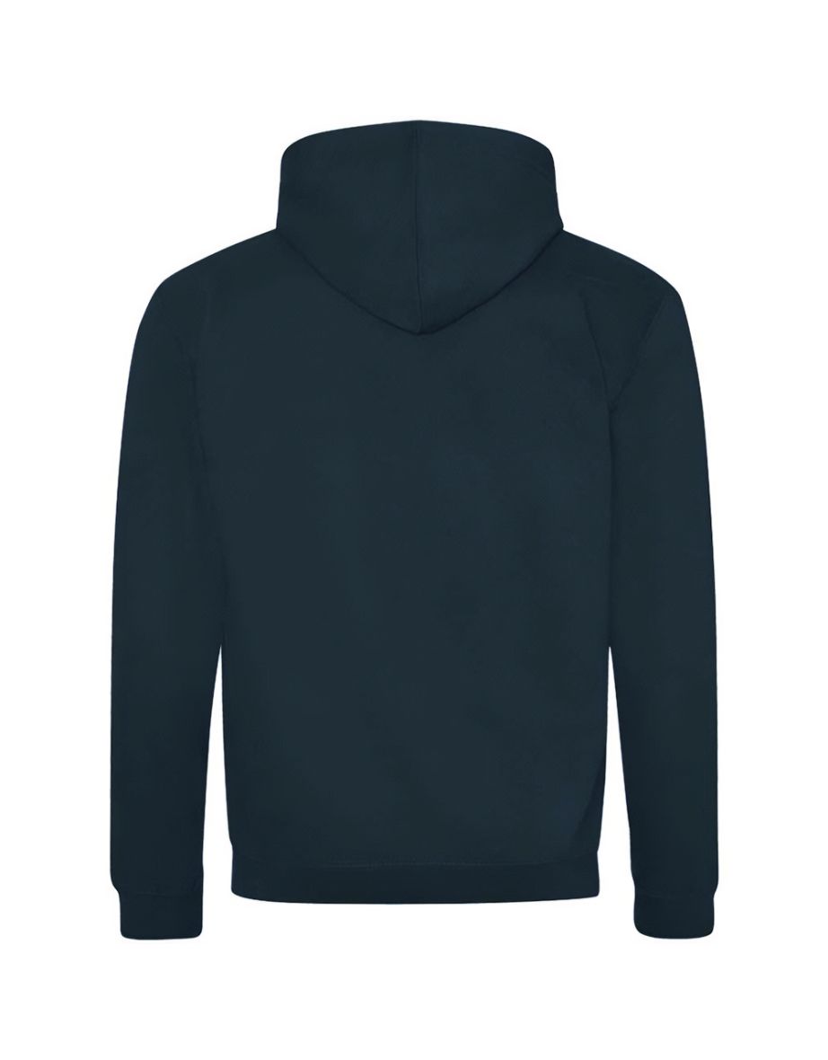 Awdis Mens Varsity Heather Full Zip Hoodie - New French Navy/Heather Grey - 1