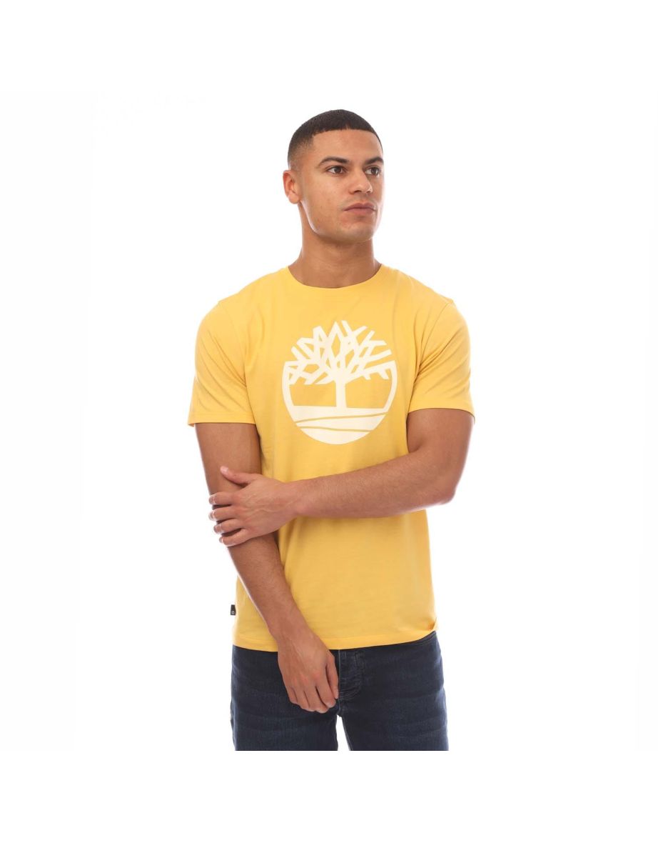 Men's Timberland Kennebec River Tree Logo T-Shirt in Yellow
