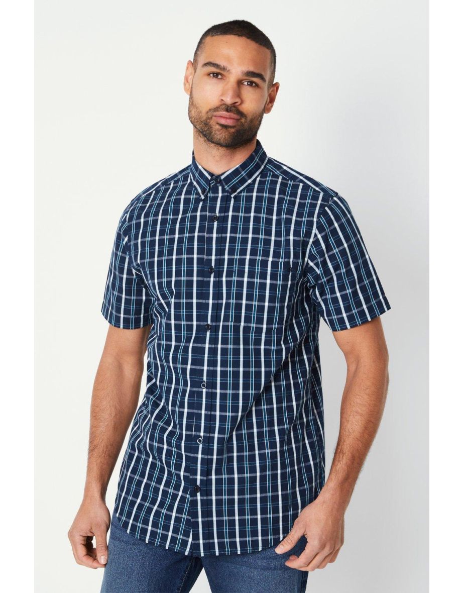 Classic Grid Overcheck Short Sleeve Shirt