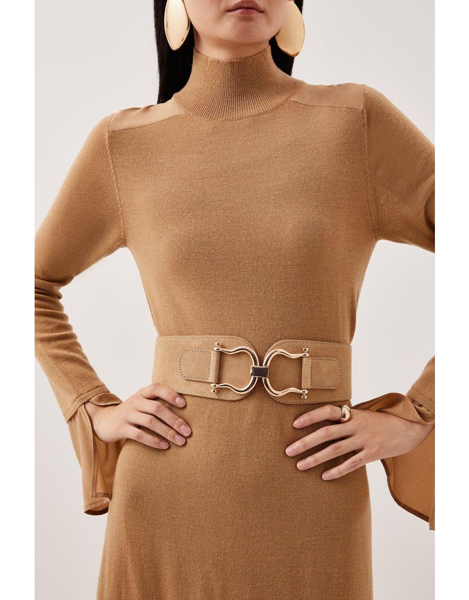 Shop Suede Chunky Stretch Waist Belt Online in Oman VogaCloset