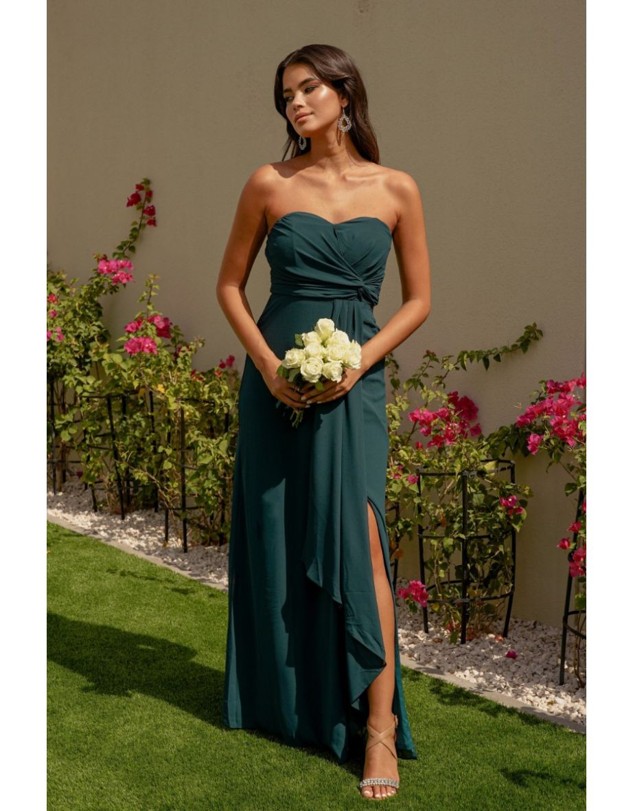 Shop TFNC Janet Forest Green Maxi Dress Online in Bahrain VogaCloset