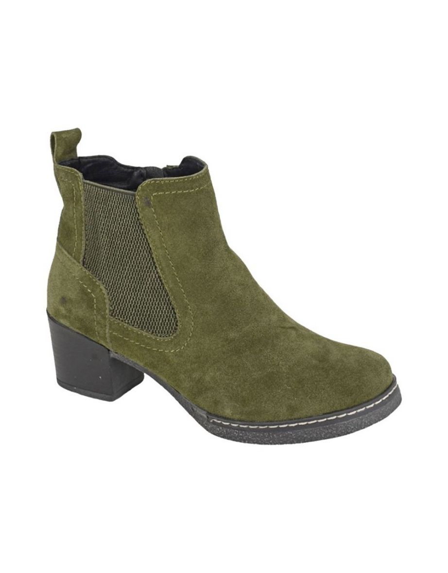 Cipriata Womens/Ladies Alessina Suede Ankle Boots - Khaki Green