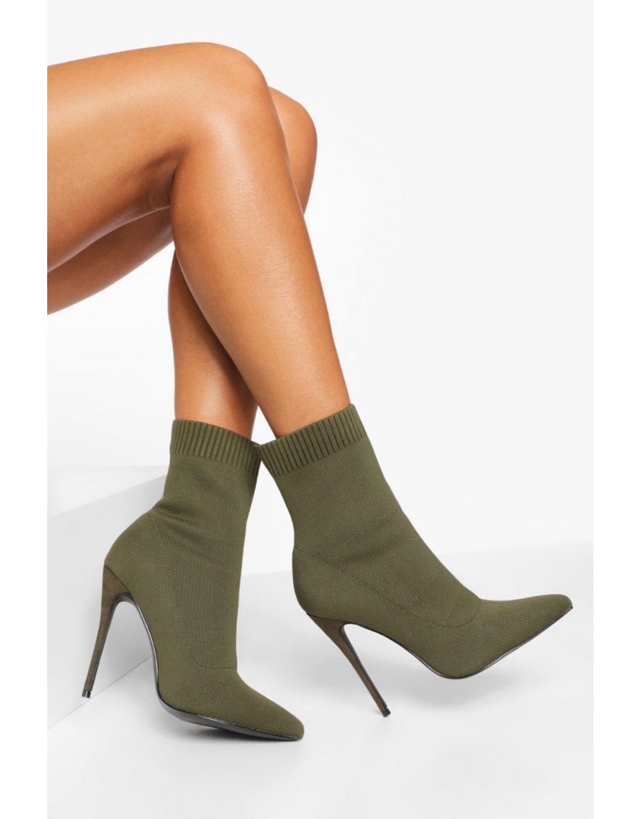 Khaki sales sock boot
