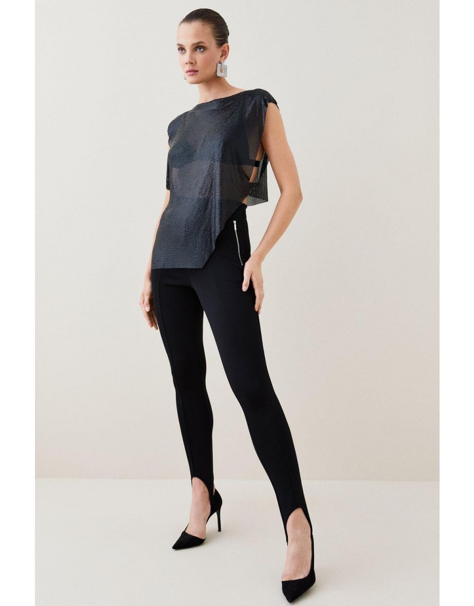 Slinky Chain Mail Draped Top