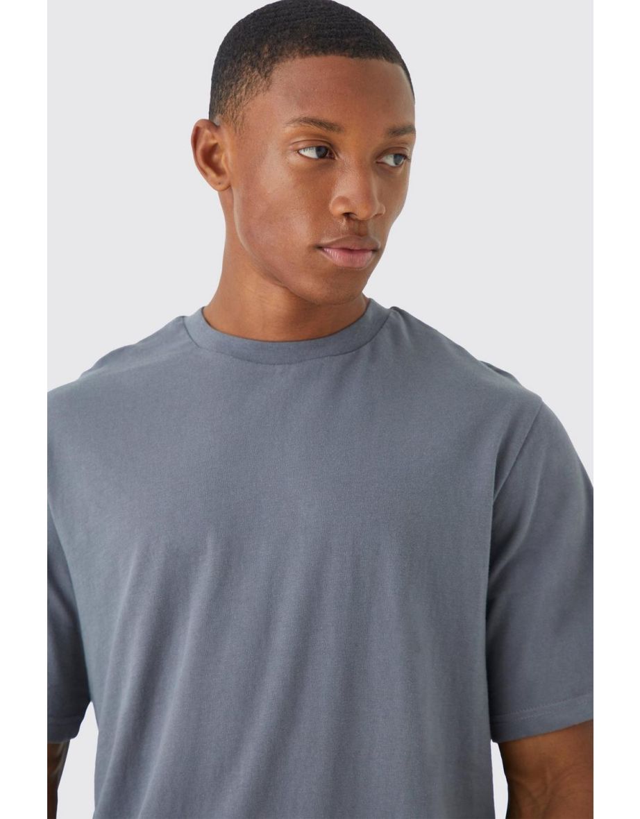 Basic Crew Neck T-shirt - charcoal - 2