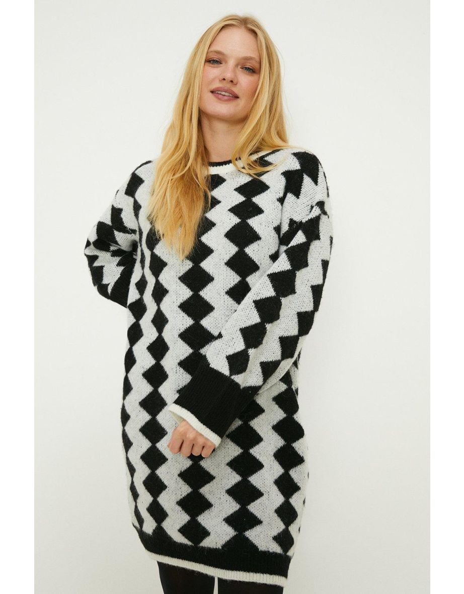 Zig zag top jumper dress