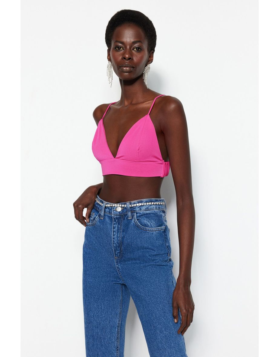 Neon pink crop top forever hot sale 21