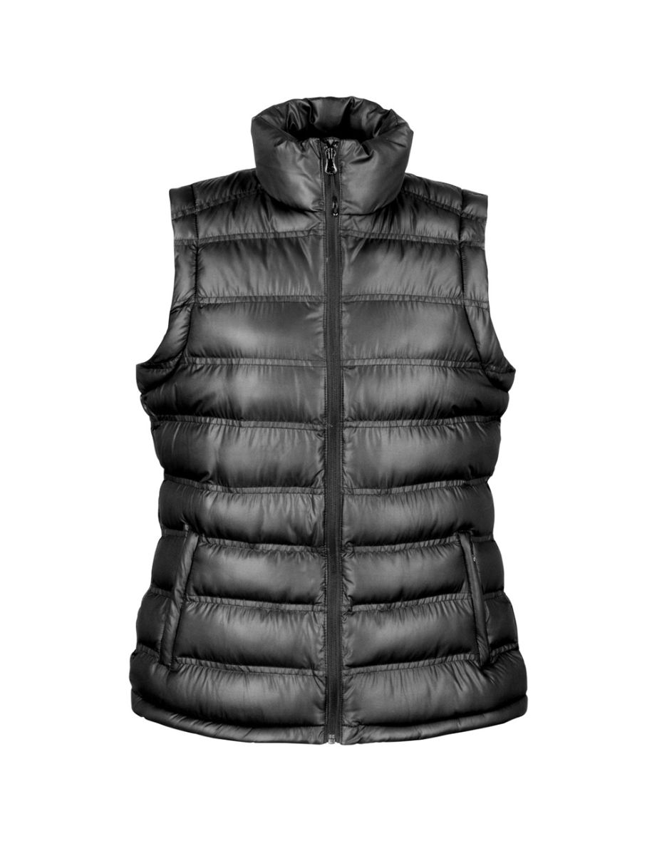 Result Ladies/Womens Ice Bird Padded Bodywarmer / Gilet Jacket - Black