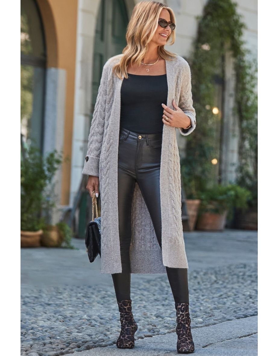 Longline cardigan with buttons clearance