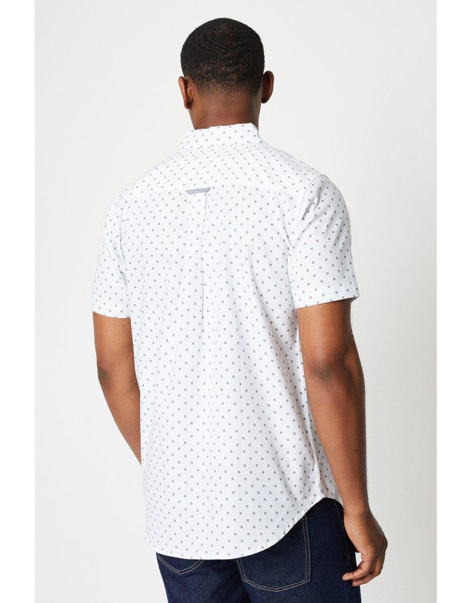 Dash Print Short Sleeve Shirt - 3