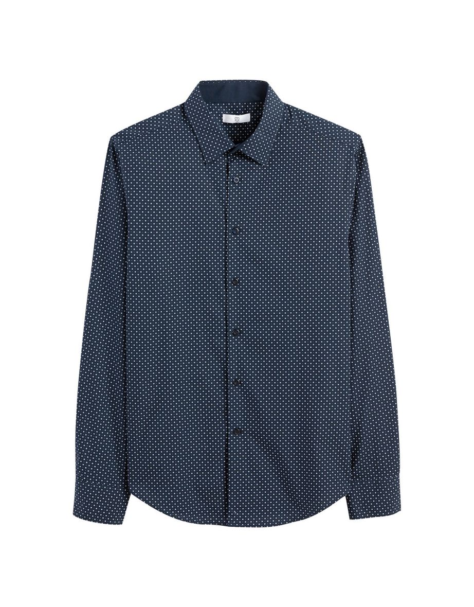 Cotton Slim Fit Shirt with Long Sleeves - 4