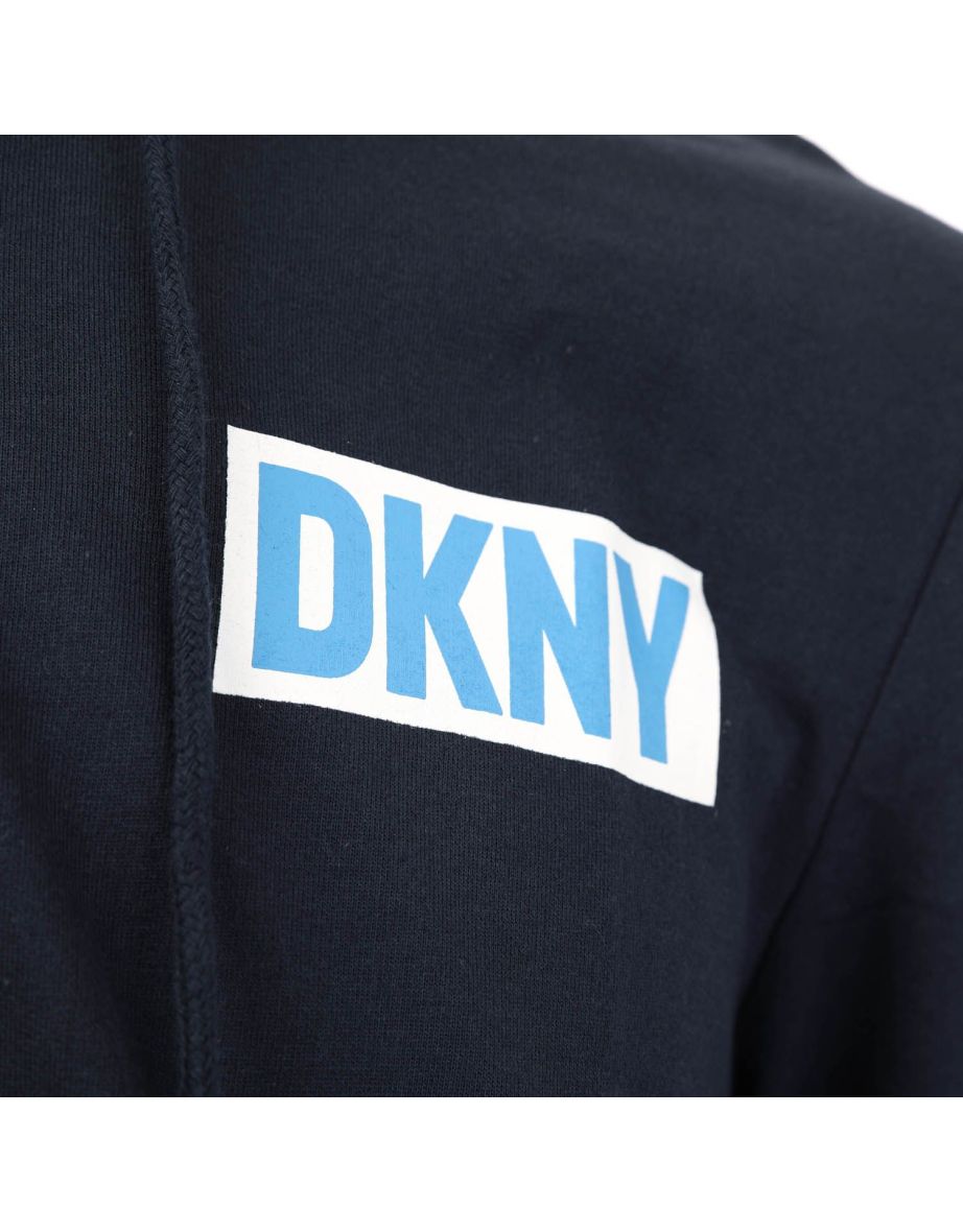 Men's DKNY Iceman Hooded Lounge Top in Blue - 3