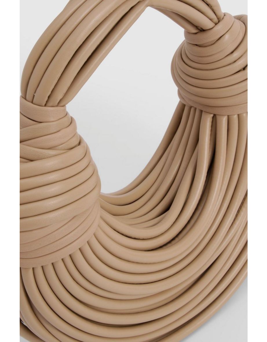 Knot Detail Strappy Grab Bag - nude - 3