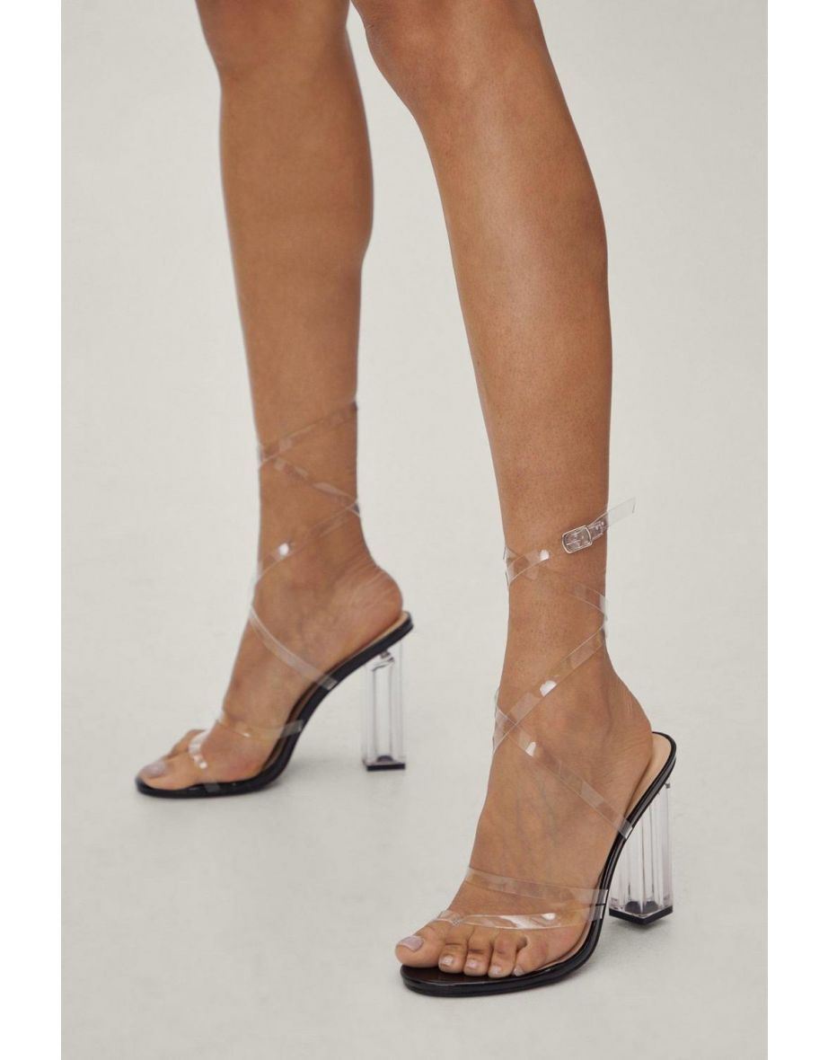 Clear block heels boohoo best sale