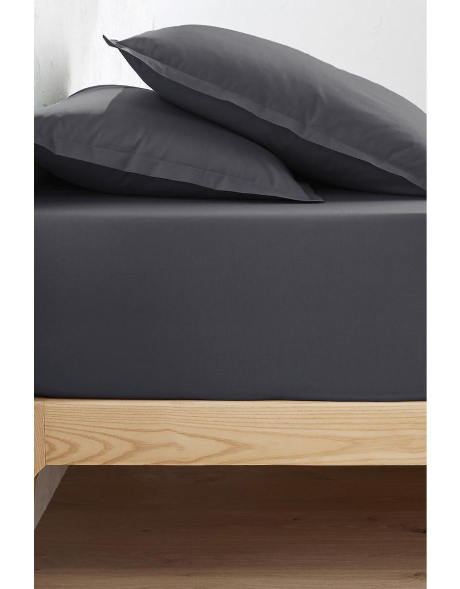 Scenario Cotton Percale Fitted Sheet, 40cm Flap